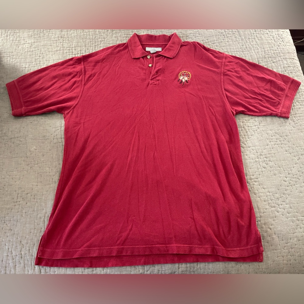 Vintage FSU Florida State University Seminoles Embroidered  Polo Shirt Collar XL